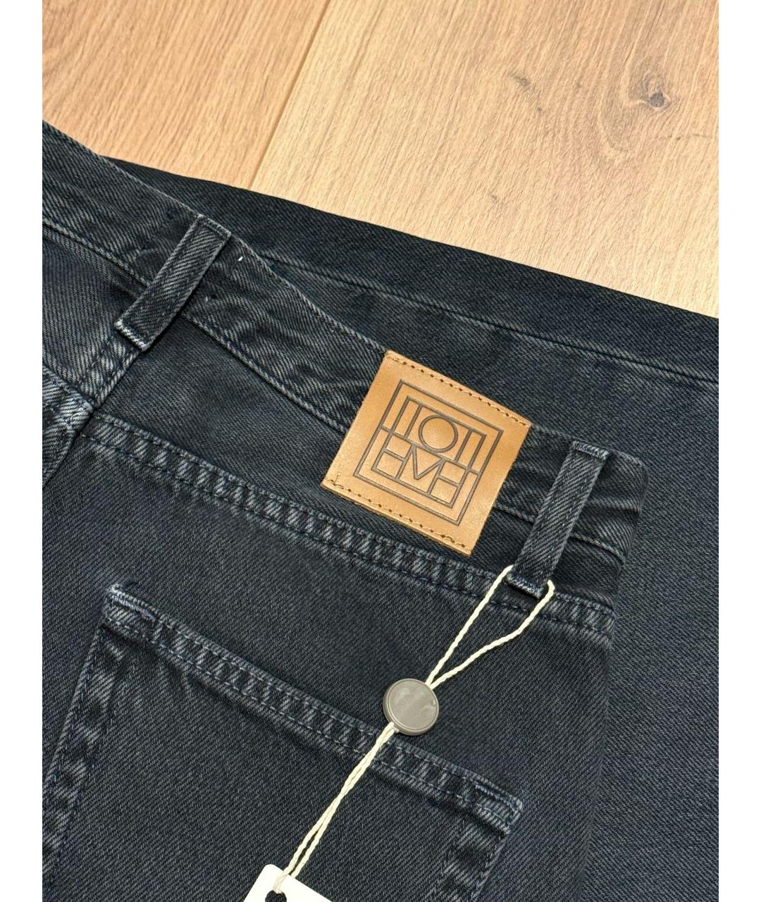 TOTEME Черные хлопковые прямые джинсы, фото 4