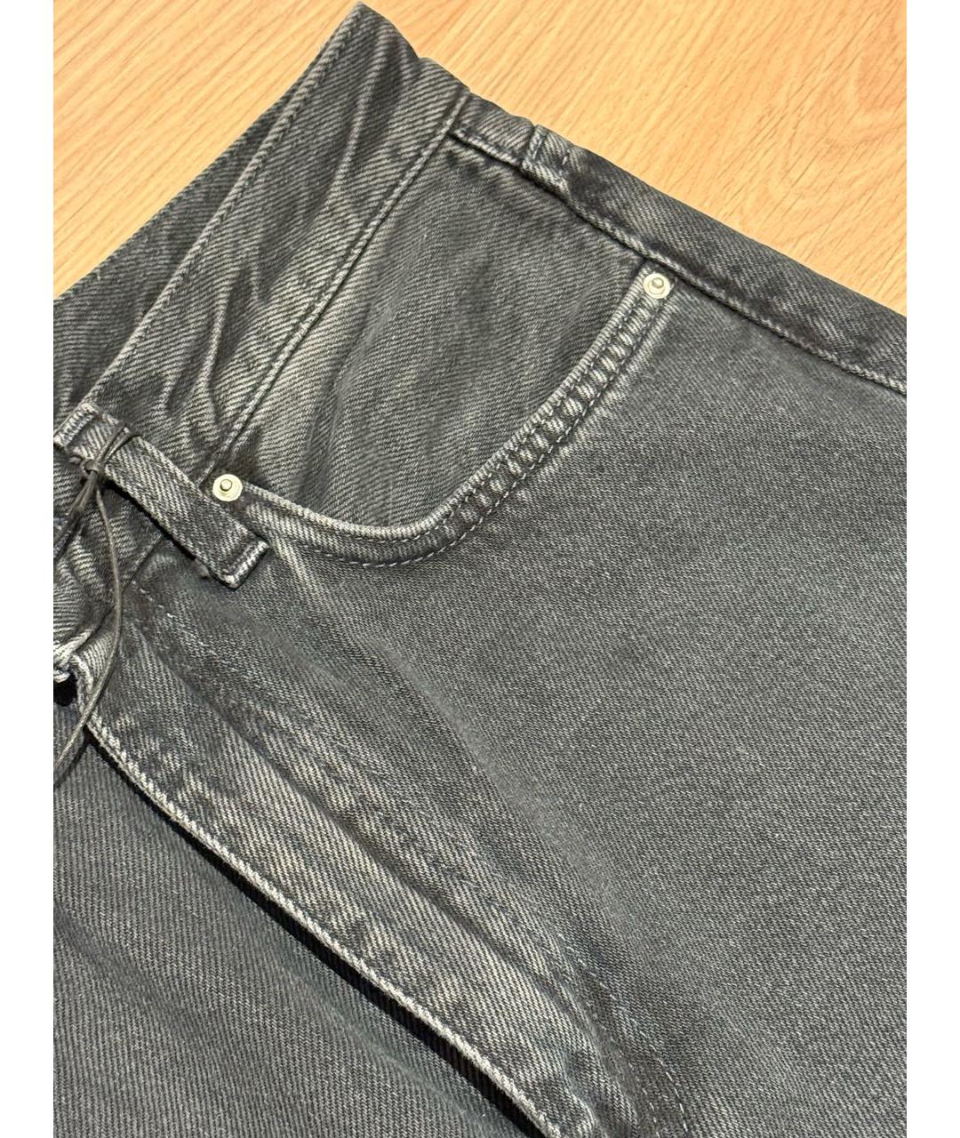 TOTEME Черные хлопковые прямые джинсы, фото 6