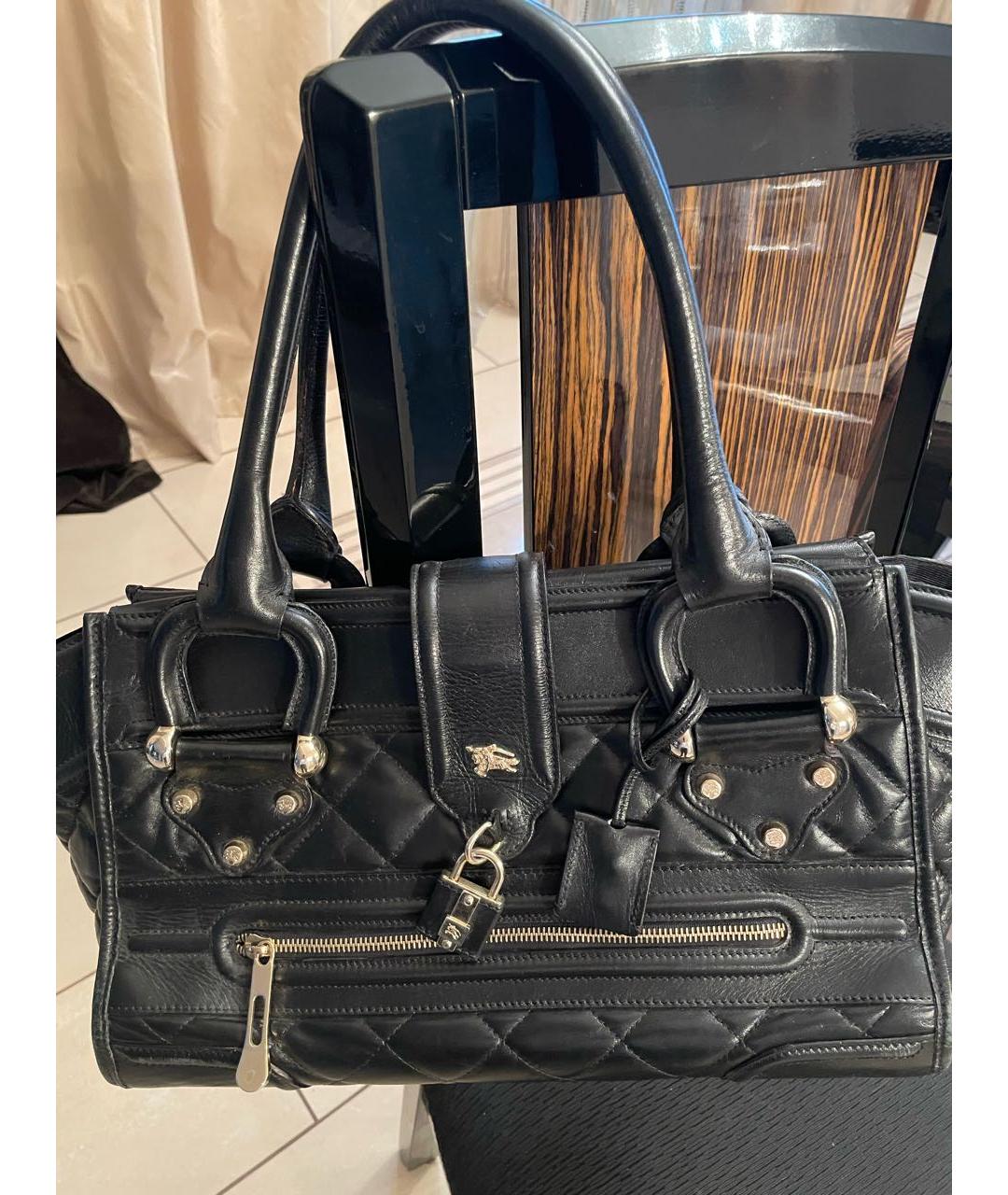 BURBERRY Черная кожаная сумка через плечо, фото 8