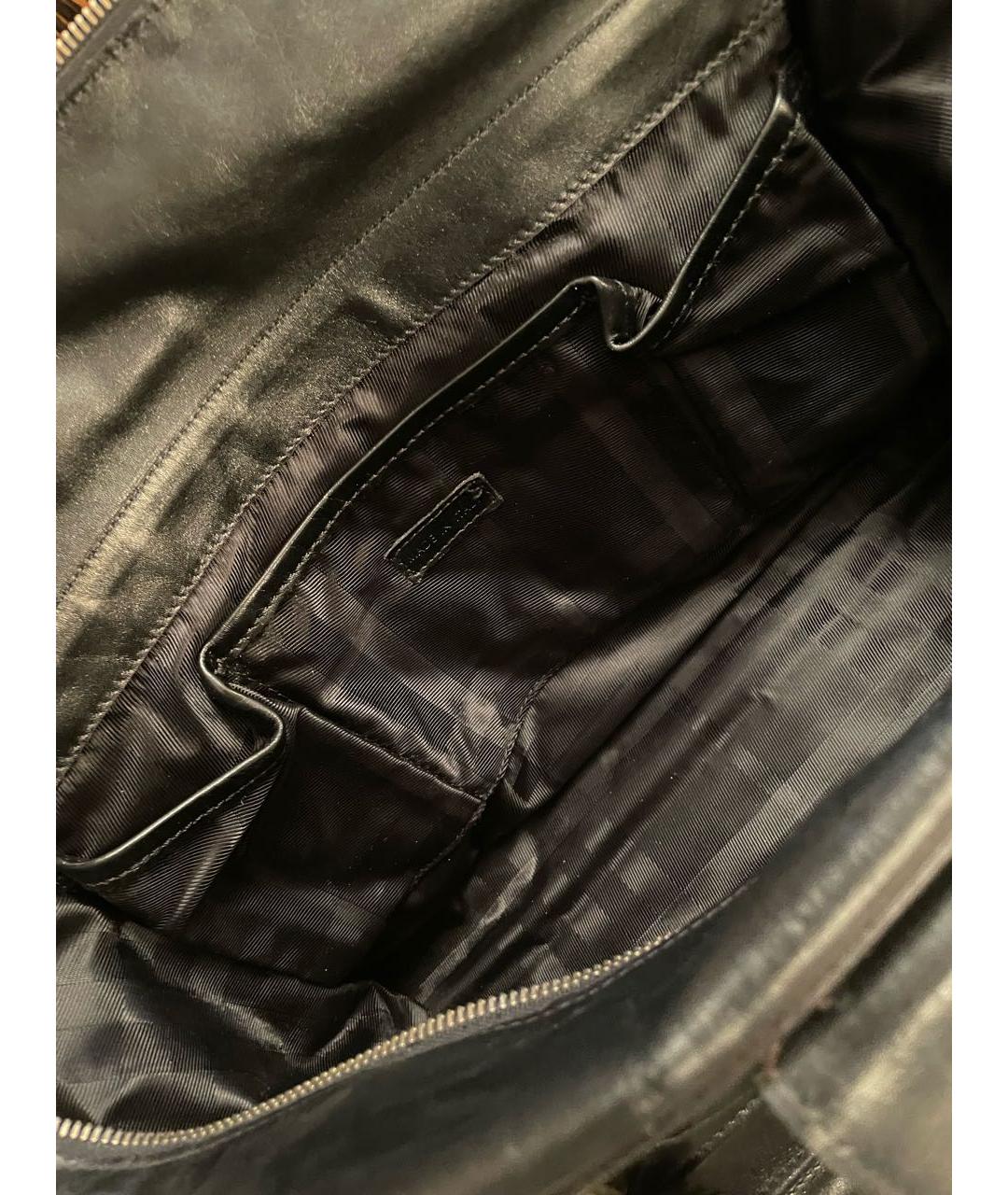 BURBERRY Черная кожаная сумка через плечо, фото 5