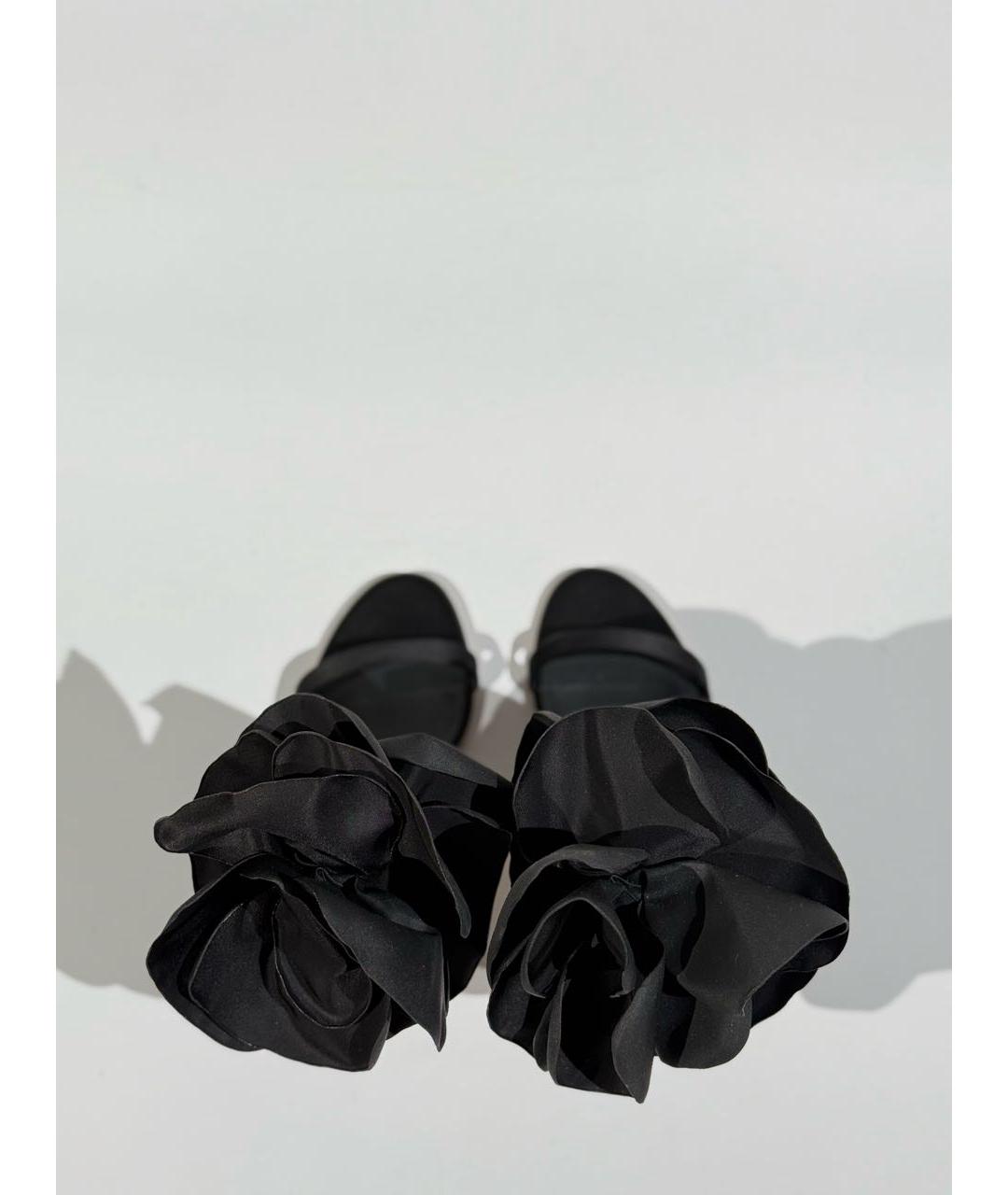 GIUSEPPE ZANOTTI DESIGN Черные текстильные босоножки, фото 3