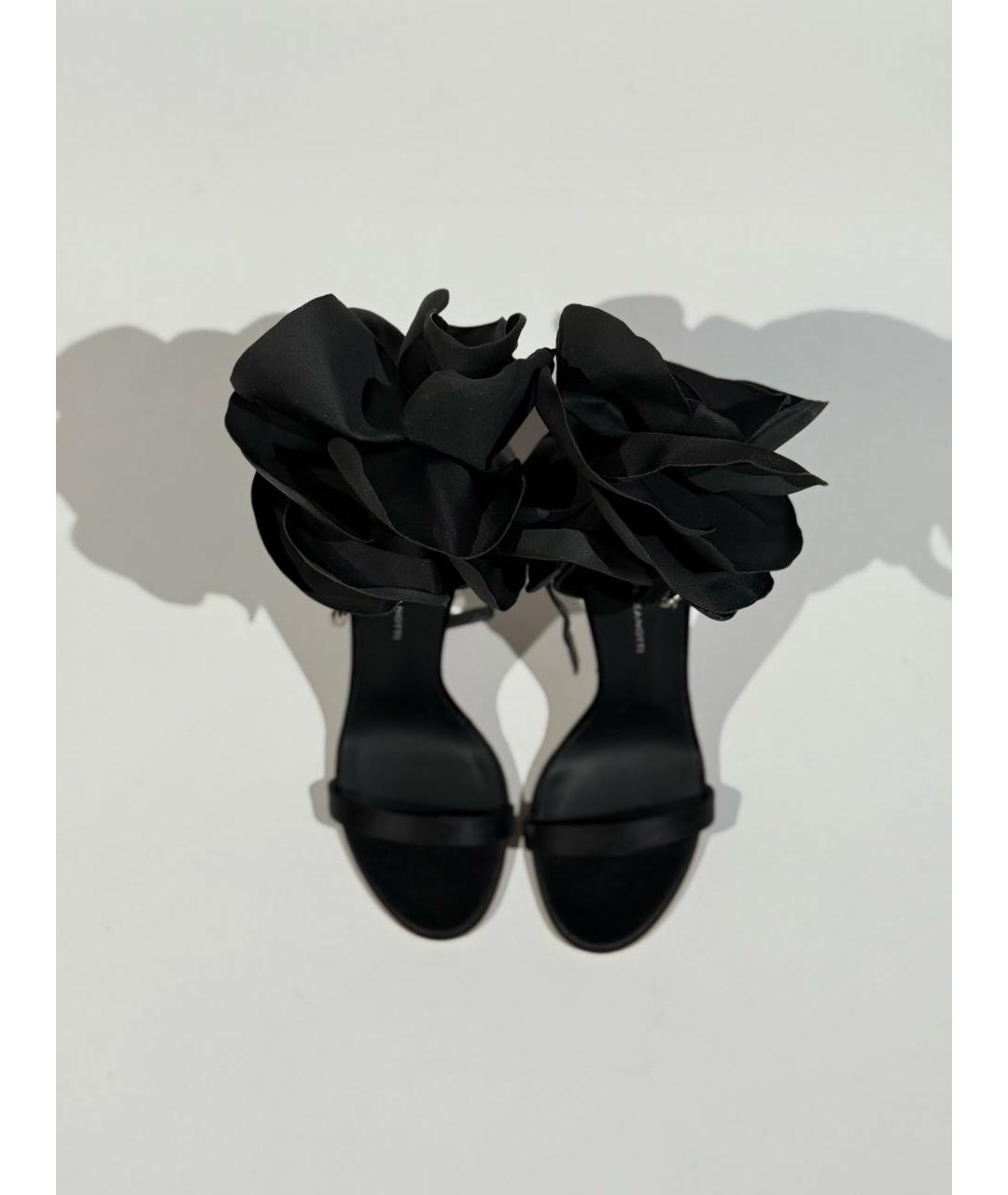 GIUSEPPE ZANOTTI DESIGN Черные текстильные босоножки, фото 2