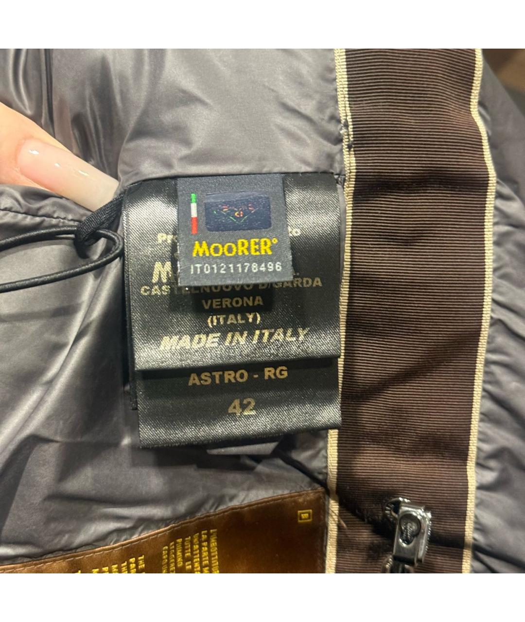MOORER Черный пуховик, фото 7