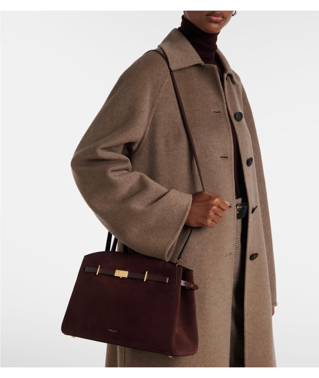 DEMELLIER Бордовая замшевая сумка с короткими ручками, фото 2