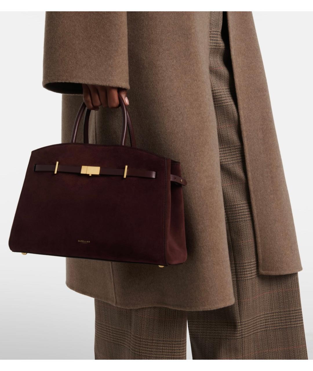 DEMELLIER Бордовая замшевая сумка с короткими ручками, фото 3