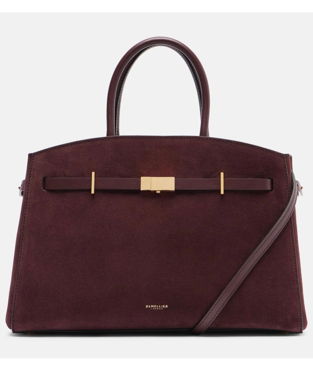 DEMELLIER Бордовая замшевая сумка с короткими ручками, фото 7