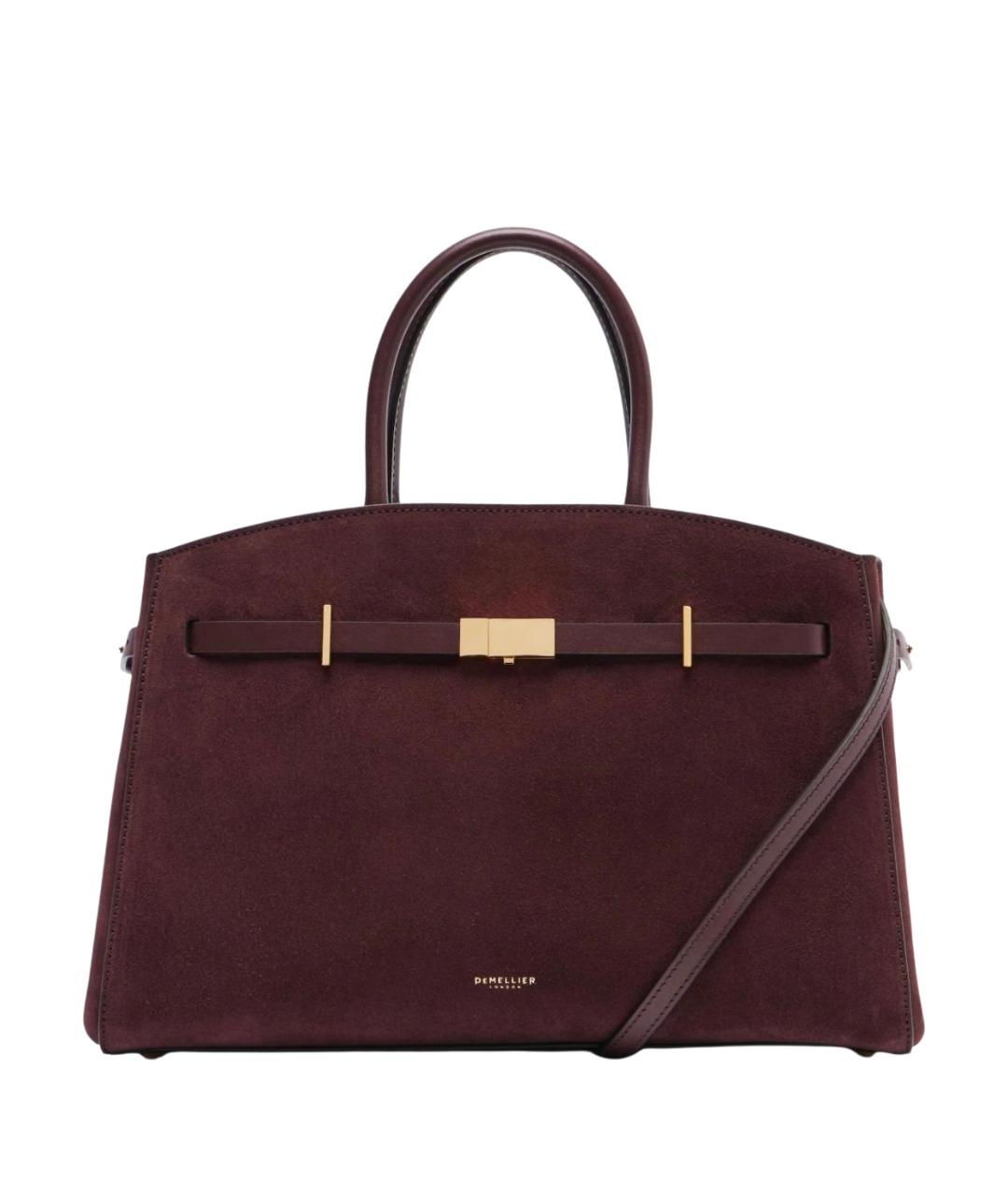 DEMELLIER Бордовая замшевая сумка с короткими ручками, фото 1