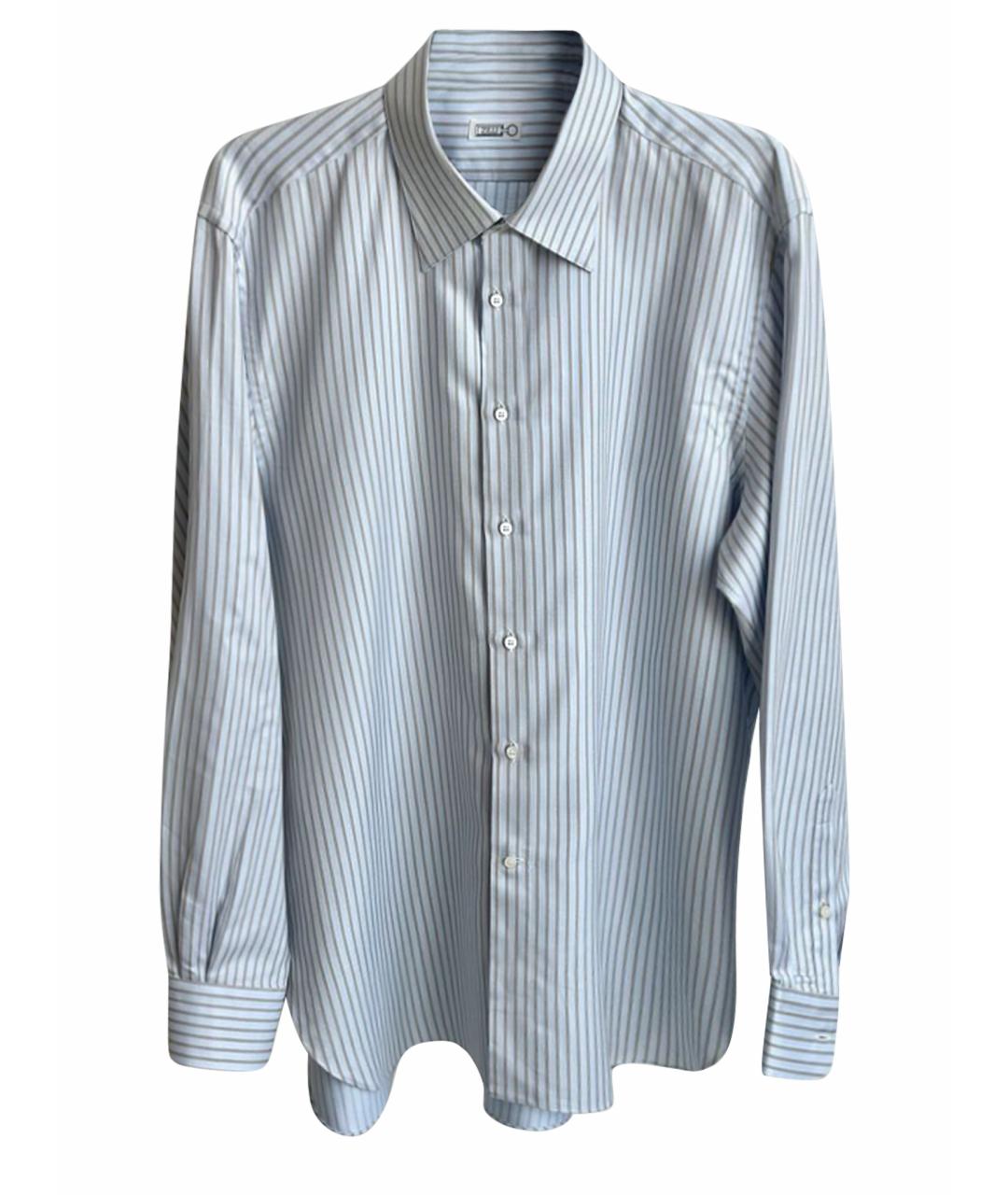 ZILLI Голубая хлопковая классическая рубашка, фото 1