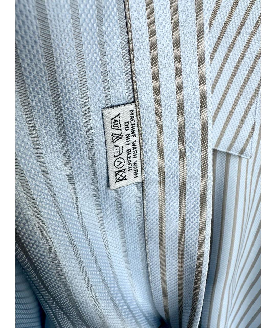 ZILLI Голубая хлопковая классическая рубашка, фото 5