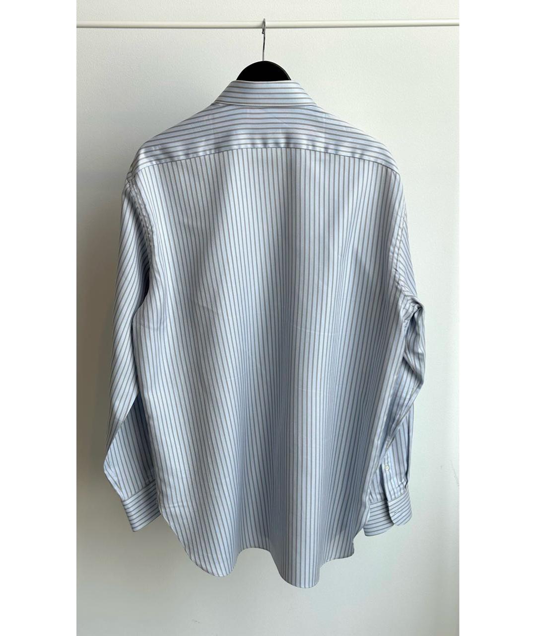 ZILLI Голубая хлопковая классическая рубашка, фото 2