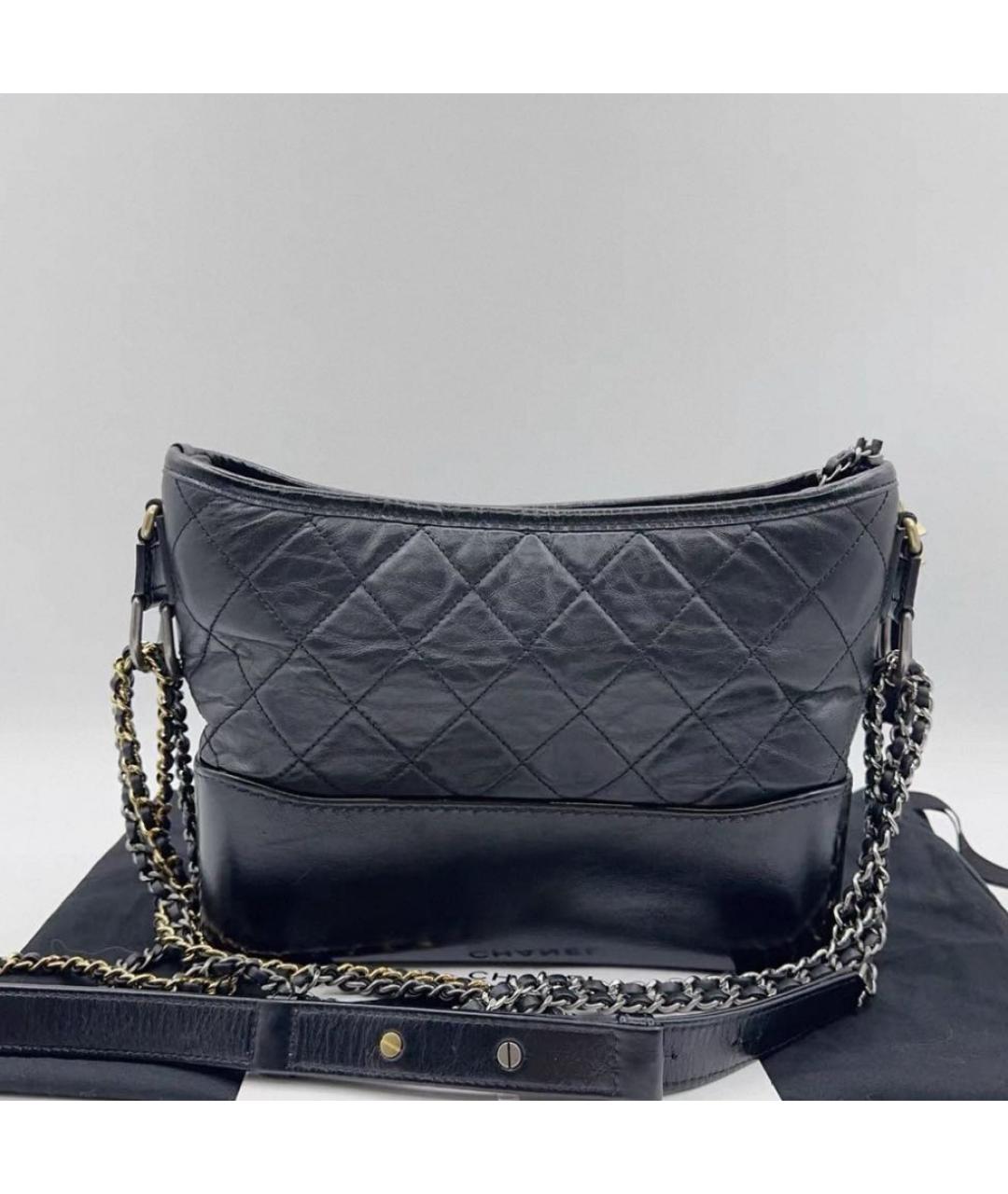 CHANEL Черная кожаная сумка через плечо, фото 5
