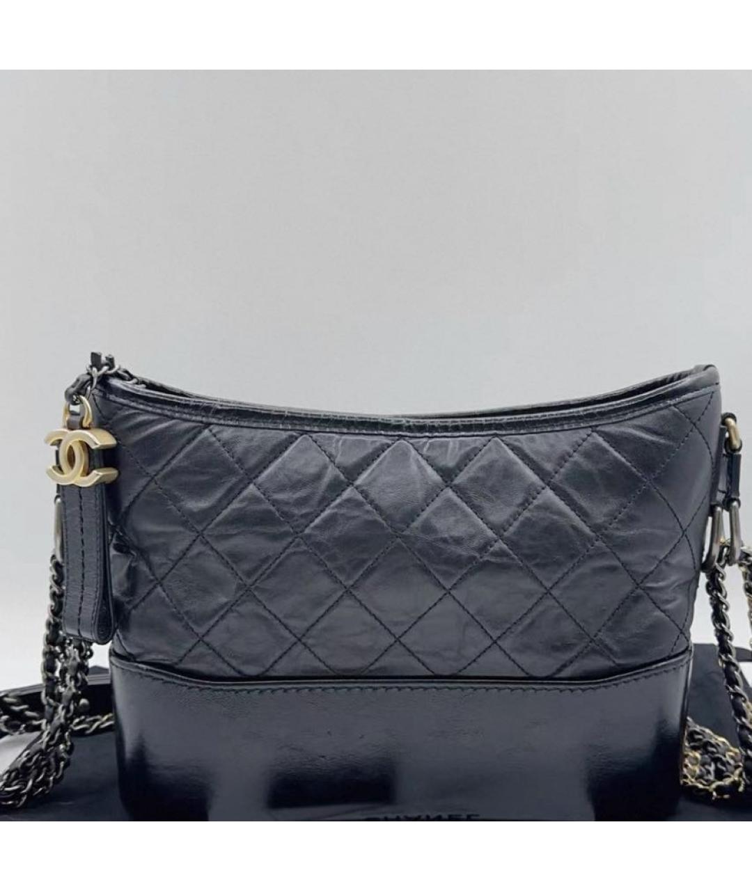 CHANEL Черная кожаная сумка через плечо, фото 4