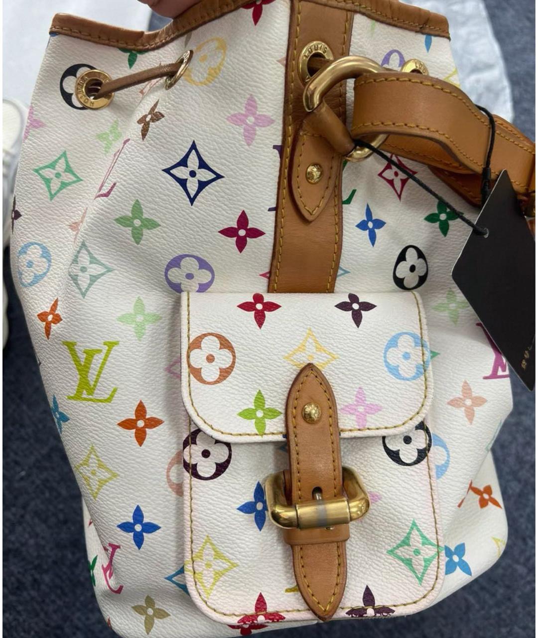 LOUIS VUITTON Белая кожаная сумка через плечо, фото 4