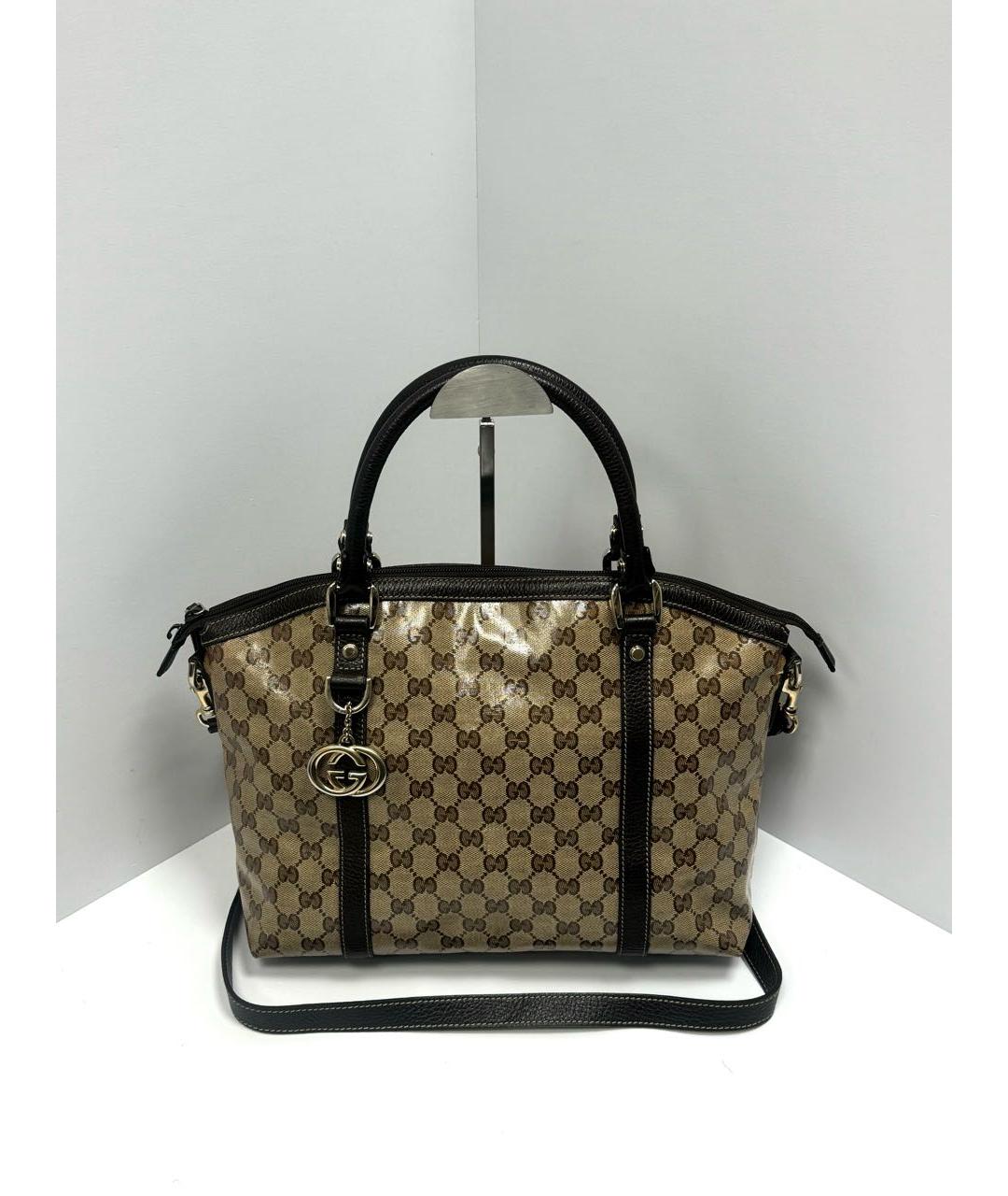 GUCCI Бежевая тканевая сумка тоут, фото 7