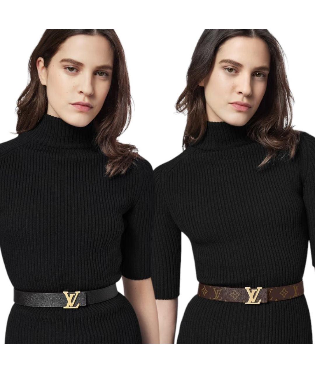 LOUIS VUITTON Коричневый кожаный ремень, фото 4