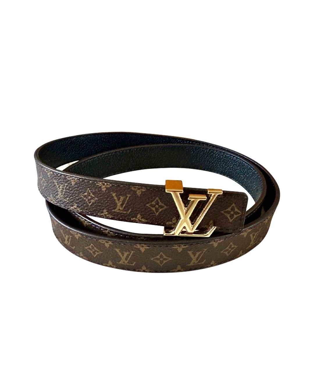 LOUIS VUITTON Коричневый кожаный ремень, фото 1