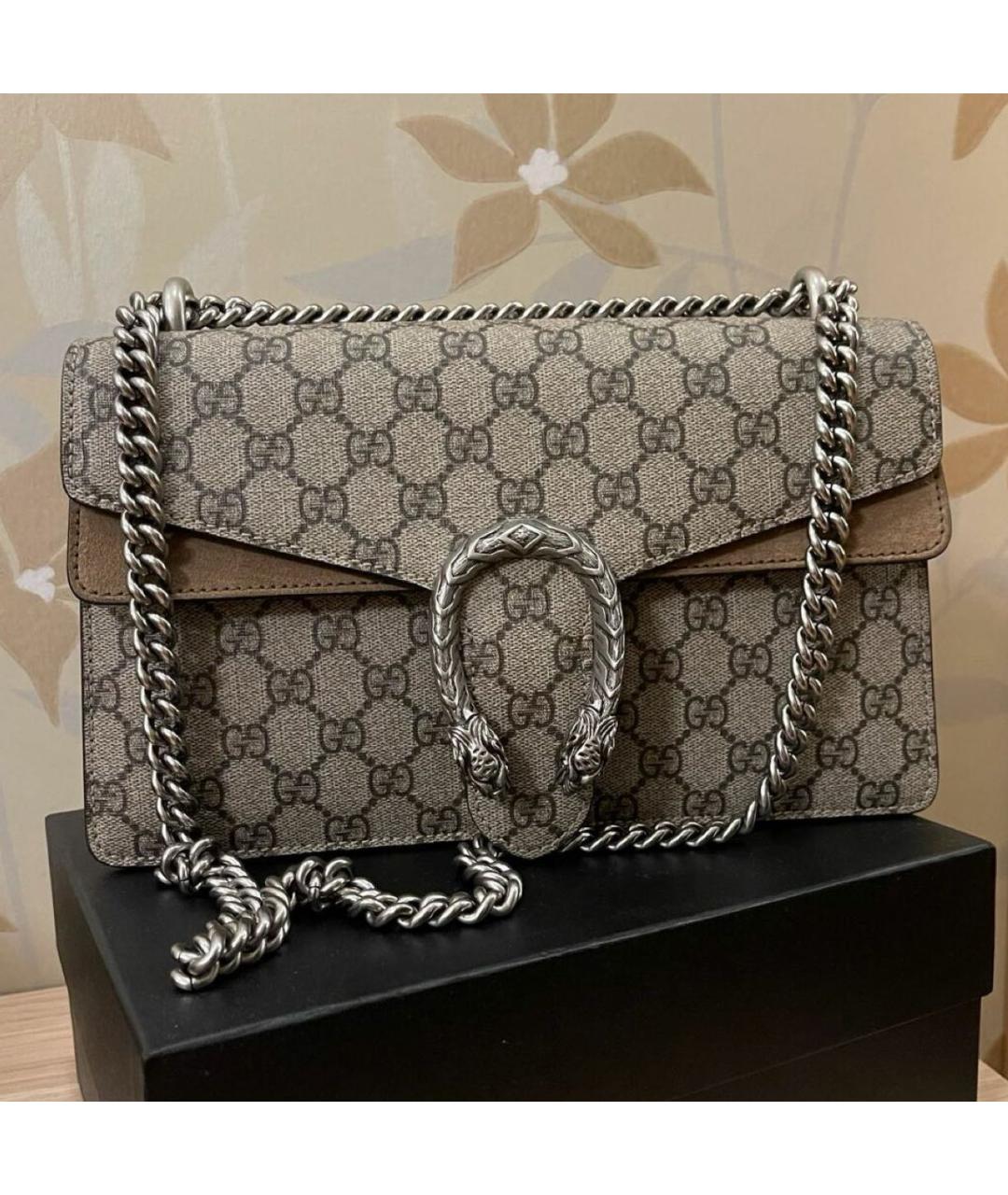 GUCCI Коричневая кожаная сумка тоут, фото 2