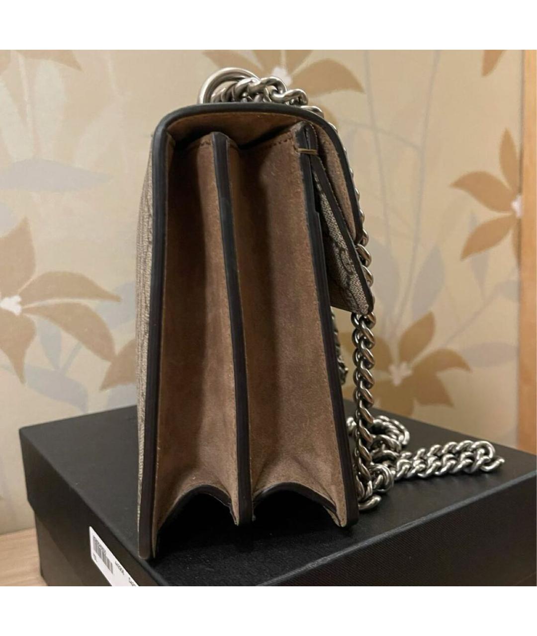 GUCCI Коричневая кожаная сумка тоут, фото 4