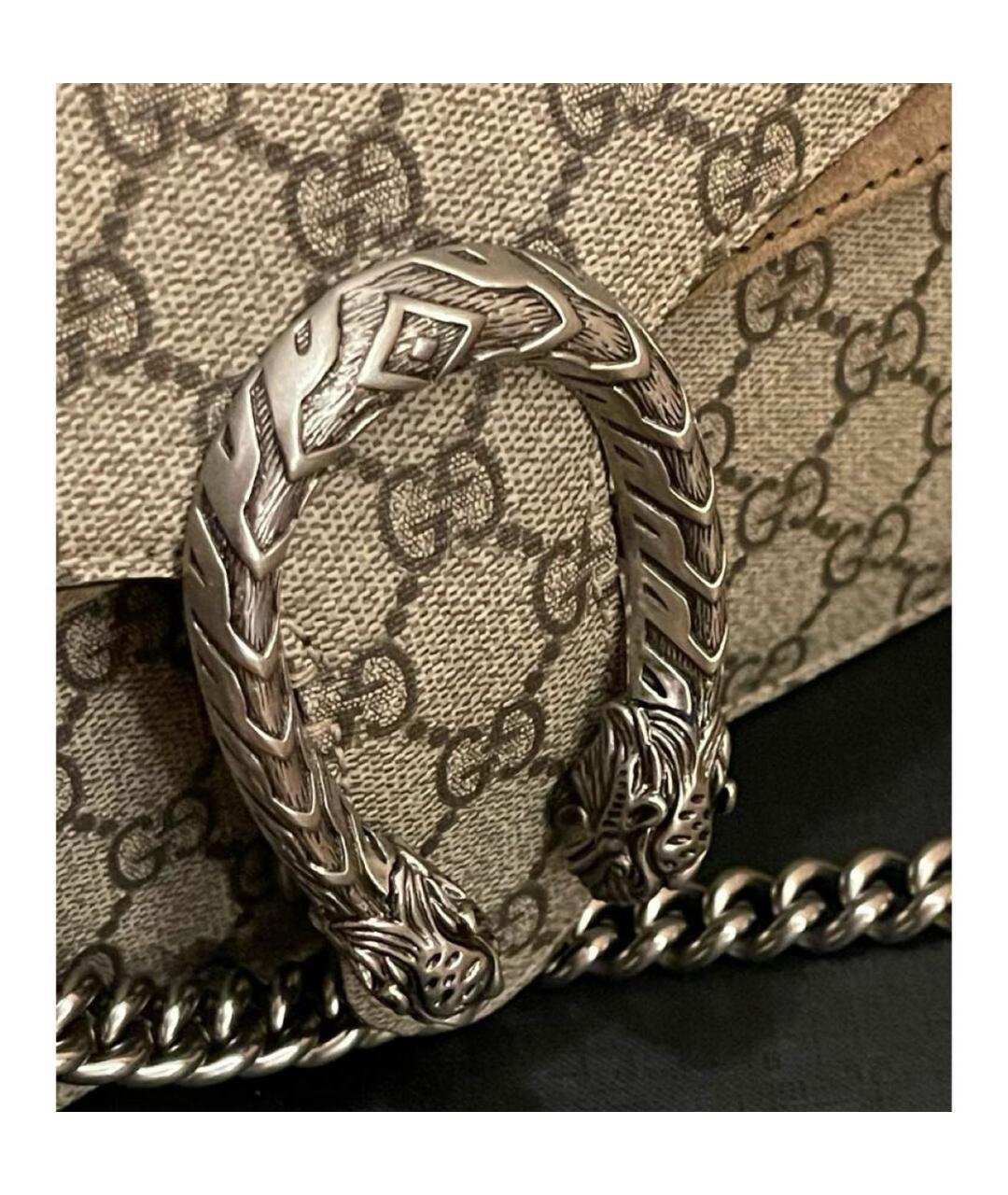 GUCCI Коричневая кожаная сумка тоут, фото 5