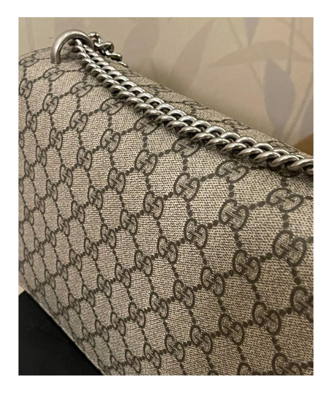 GUCCI Коричневая кожаная сумка тоут, фото 3