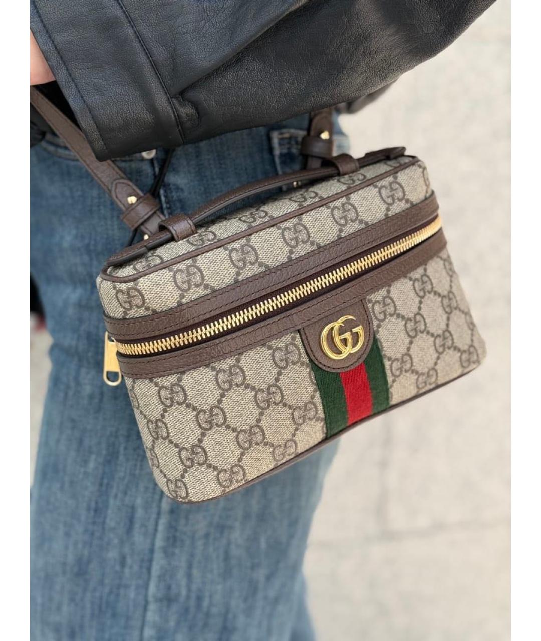 GUCCI Коричневая сумка через плечо, фото 3