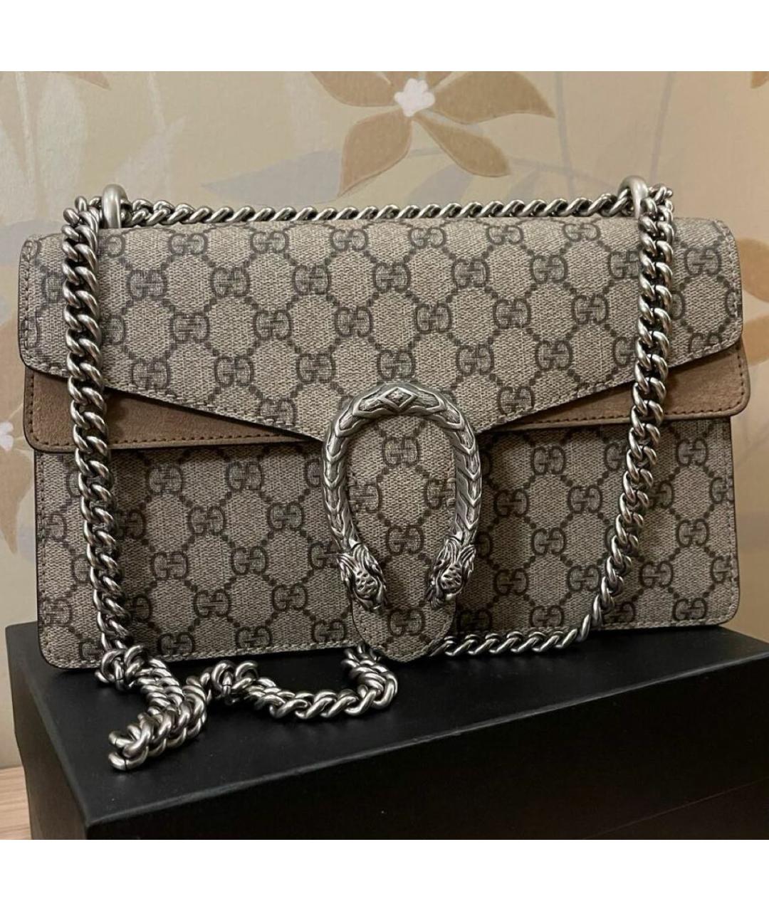 GUCCI Коричневая кожаная сумка тоут, фото 2