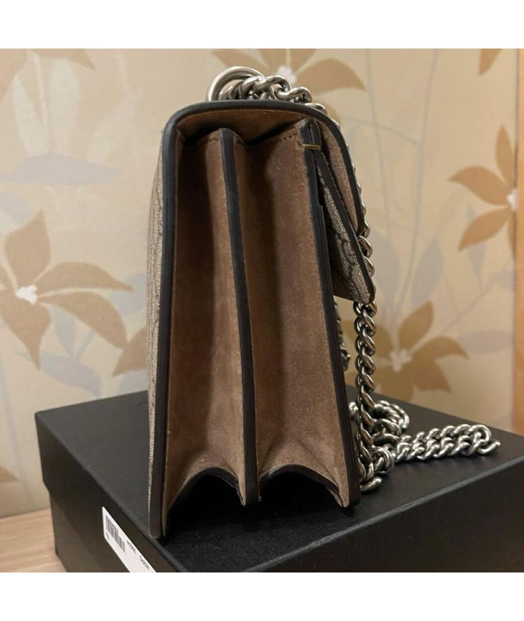 GUCCI Коричневая кожаная сумка тоут, фото 3