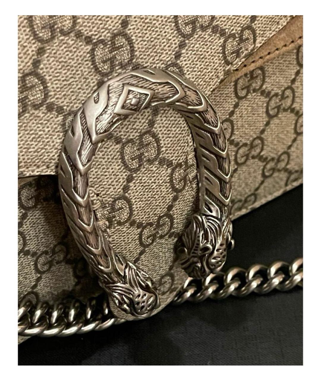 GUCCI Коричневая кожаная сумка тоут, фото 5