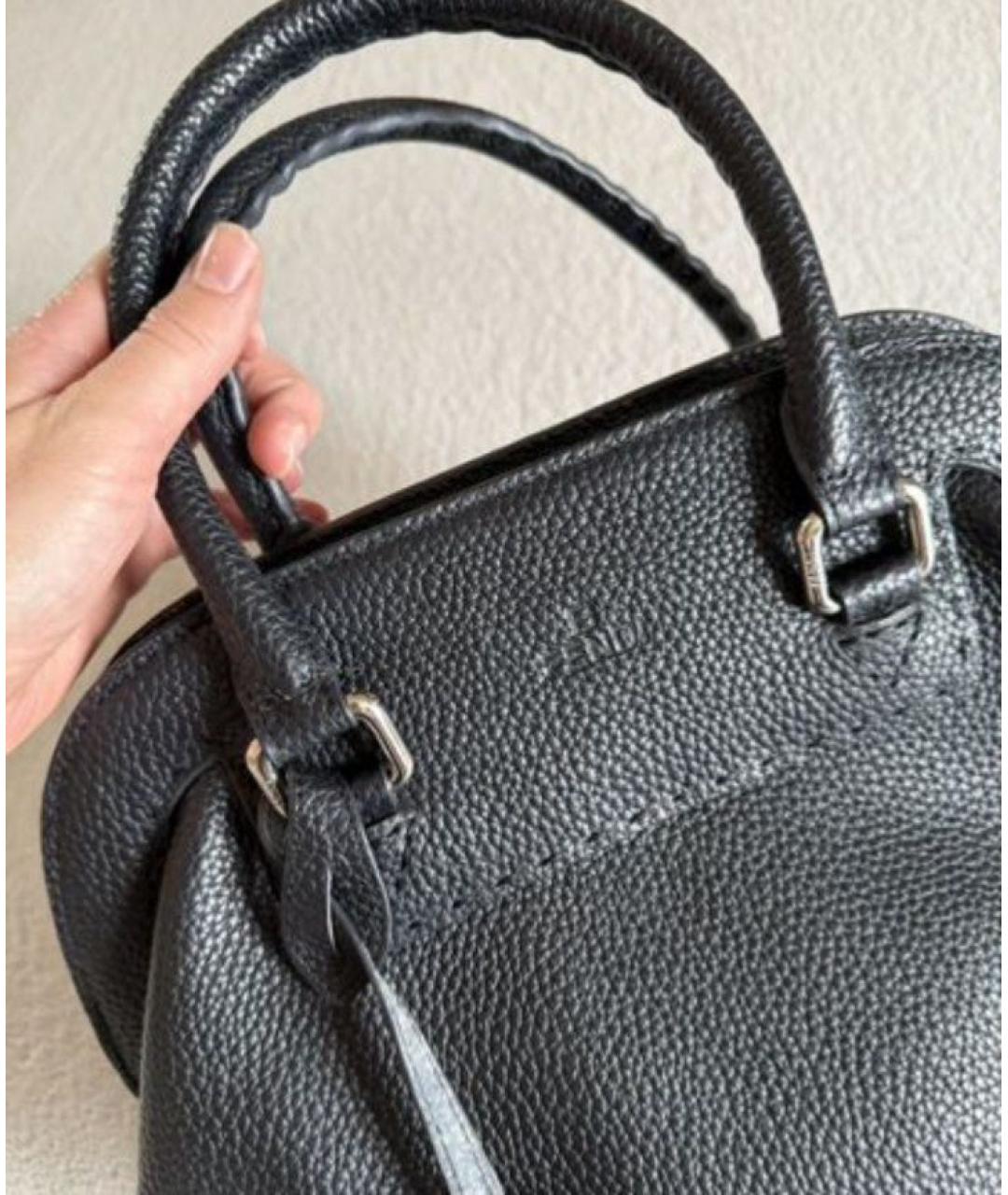 FENDI Черная кожаная сумка с короткими ручками, фото 2