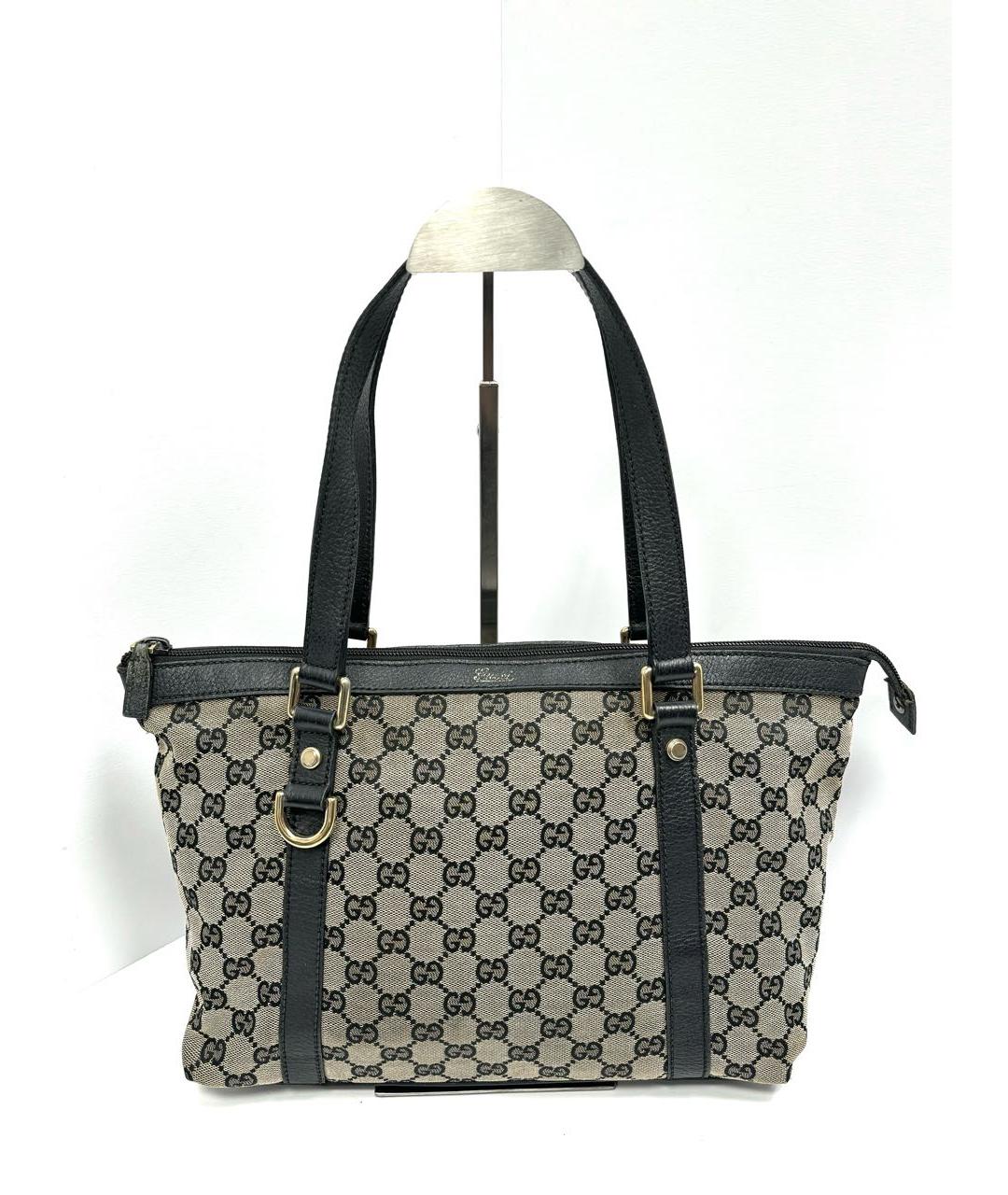 GUCCI Бежевая тканевая сумка тоут, фото 4