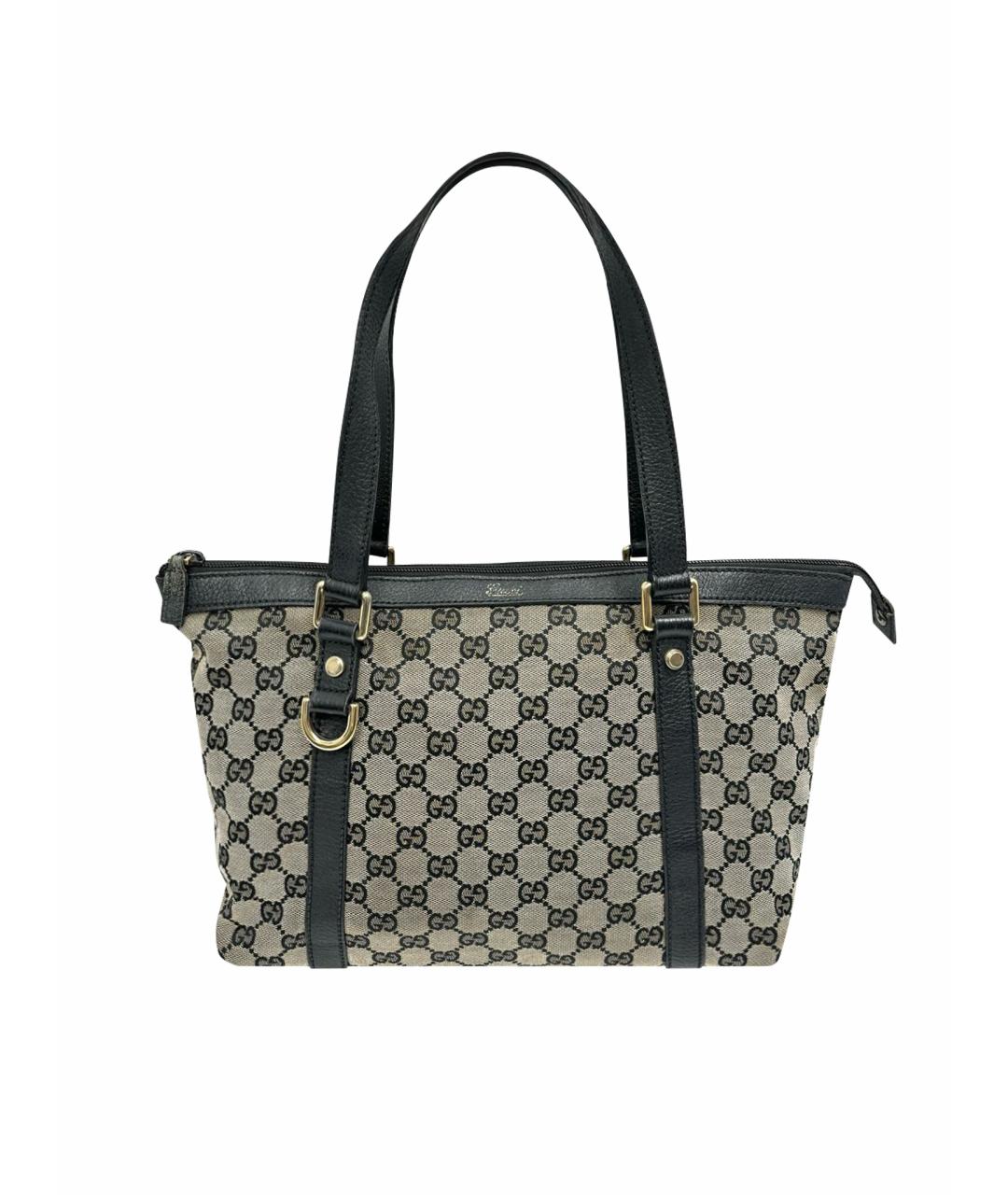 GUCCI Бежевая тканевая сумка тоут, фото 1