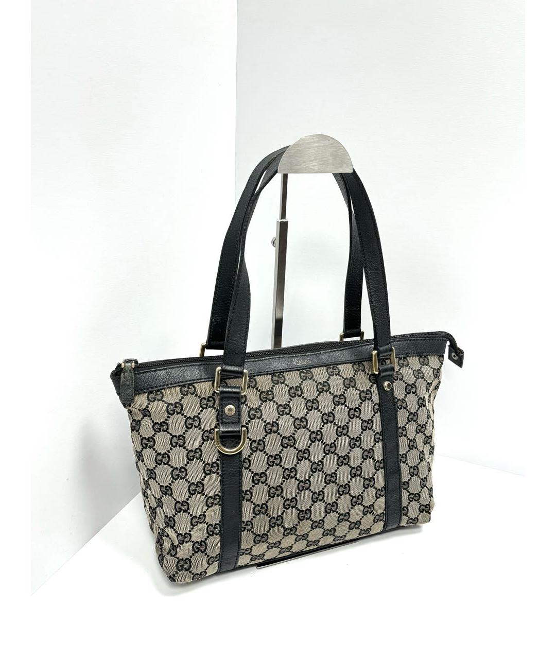 GUCCI Бежевая тканевая сумка тоут, фото 2