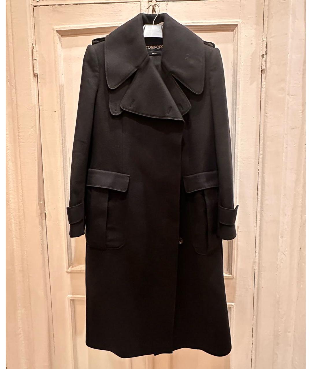 TOM FORD Черное шерстяное пальто, фото 9