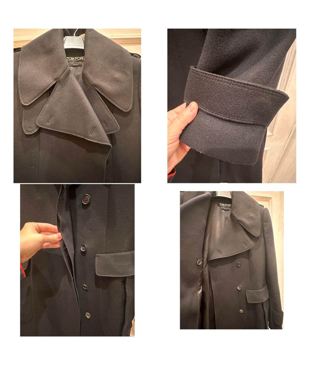 TOM FORD Черное шерстяное пальто, фото 3