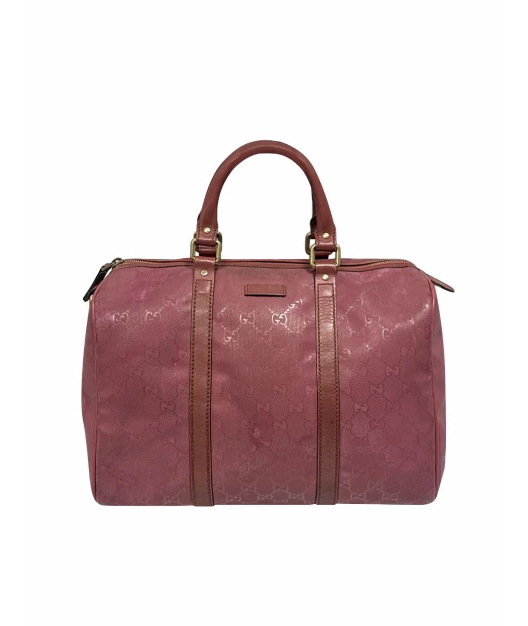 GUCCI Розовая жаккардовая сумка с короткими ручками, фото 1