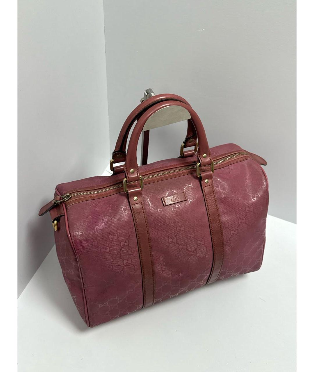 GUCCI Розовая жаккардовая сумка с короткими ручками, фото 2