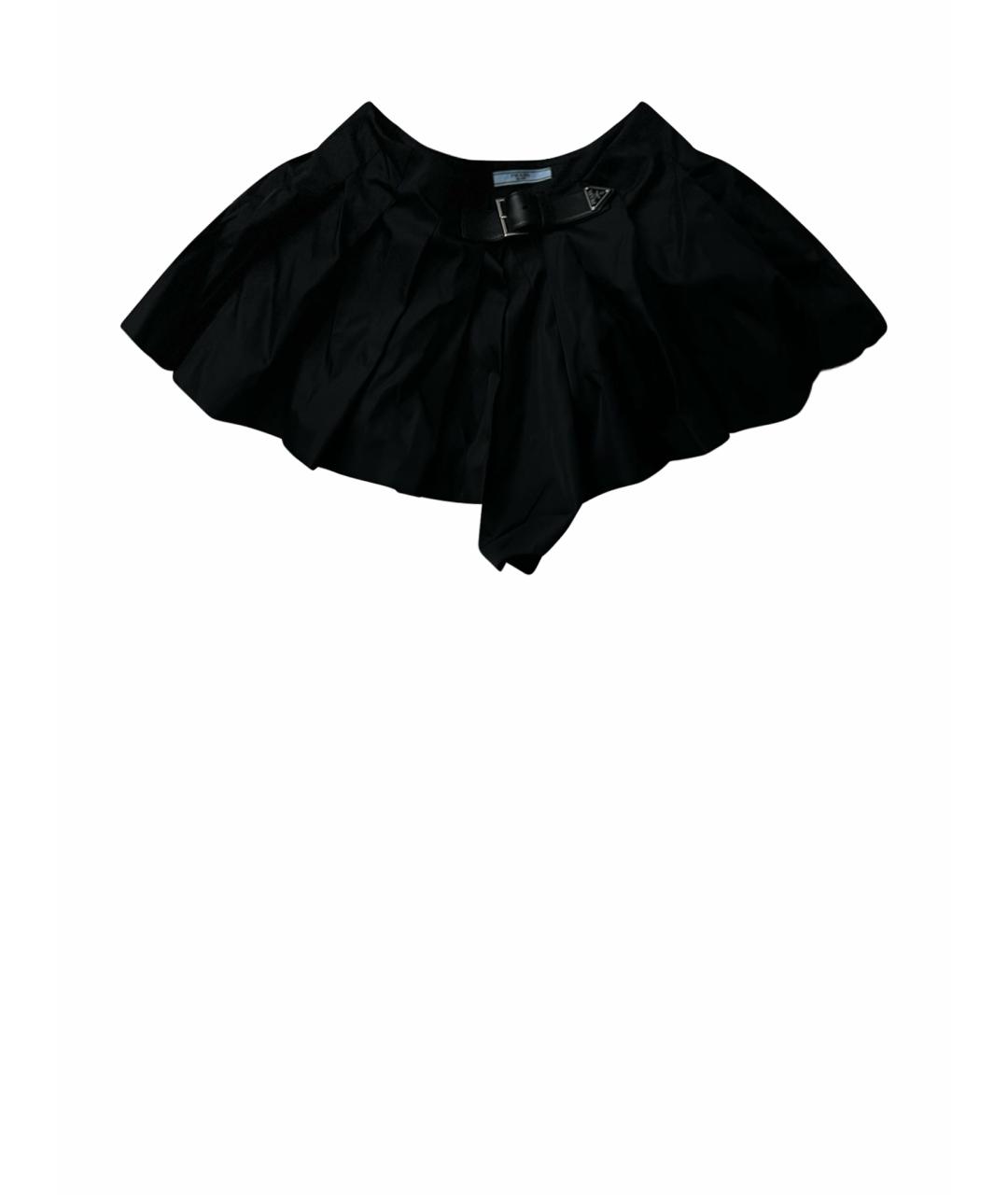 PRADA Черная юбка мини, фото 1