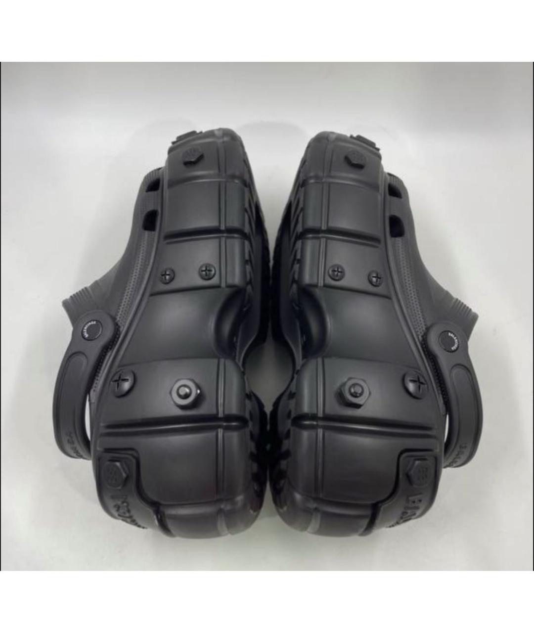 BALENCIAGA Черные резиновые высокие ботинки, фото 6