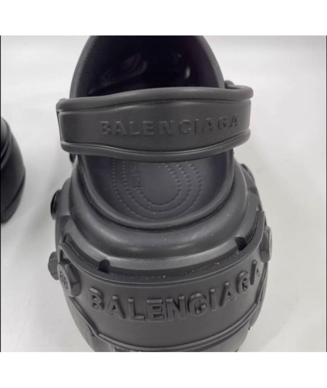 BALENCIAGA Черные резиновые высокие ботинки, фото 3