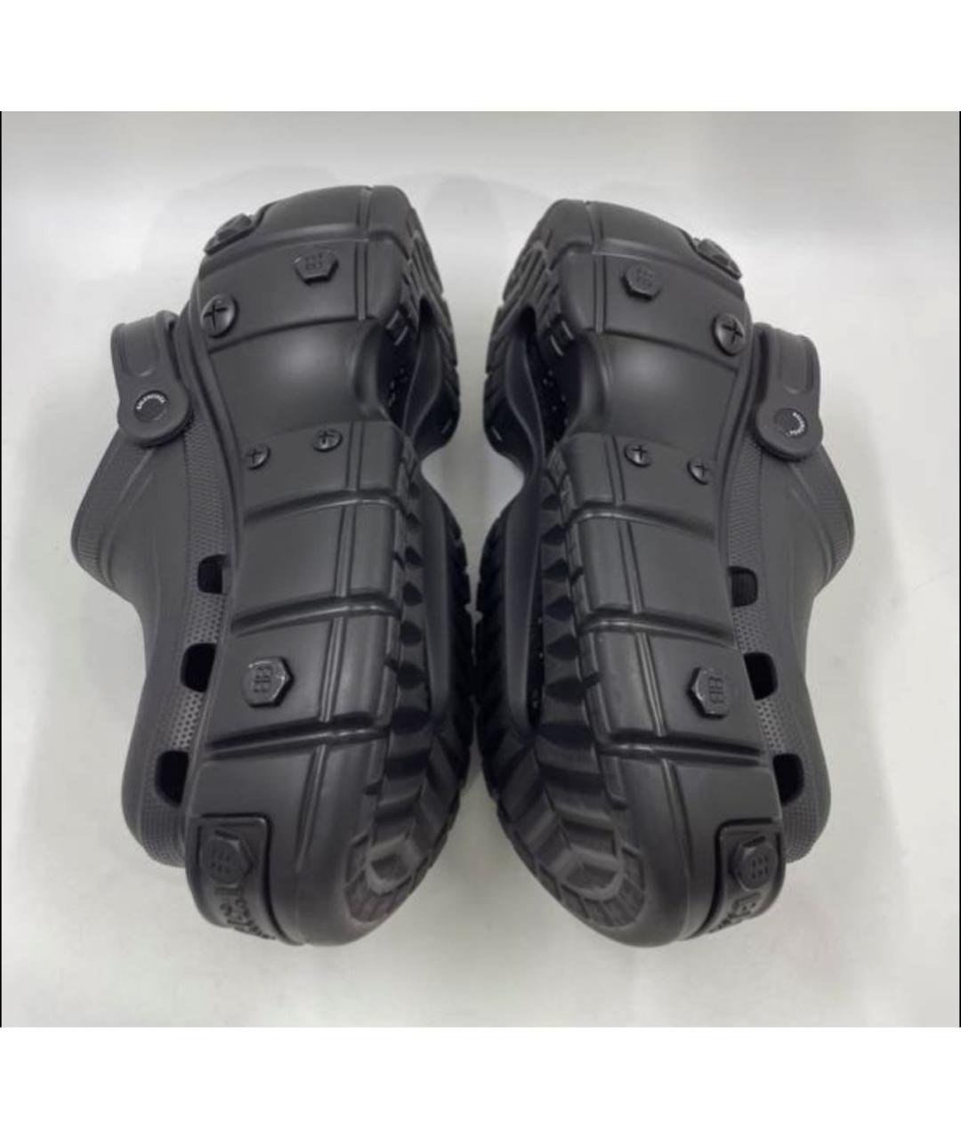 BALENCIAGA Черные резиновые высокие ботинки, фото 5