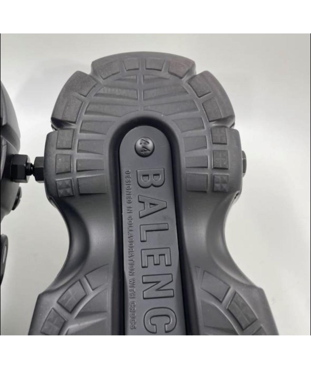 BALENCIAGA Черные резиновые высокие ботинки, фото 7