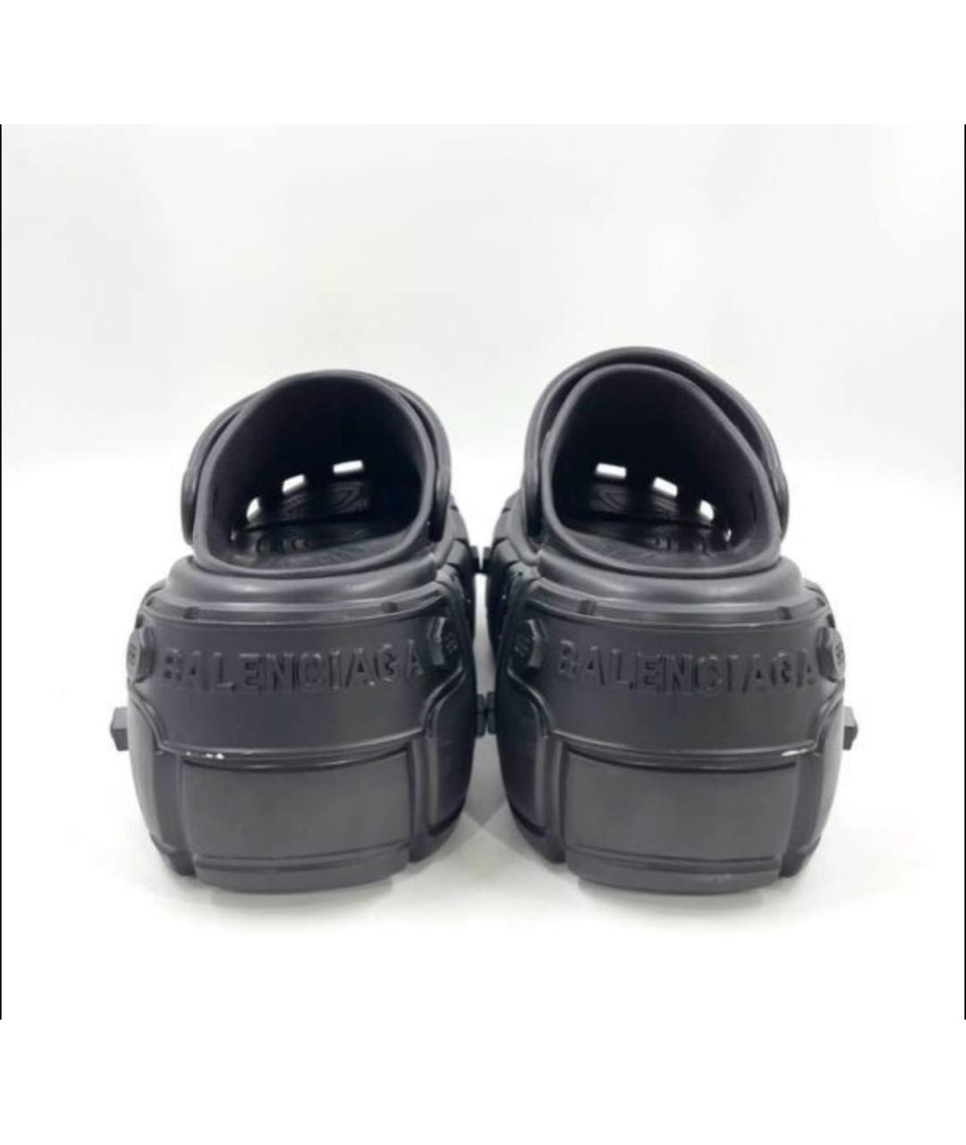 BALENCIAGA Черные резиновые высокие ботинки, фото 4