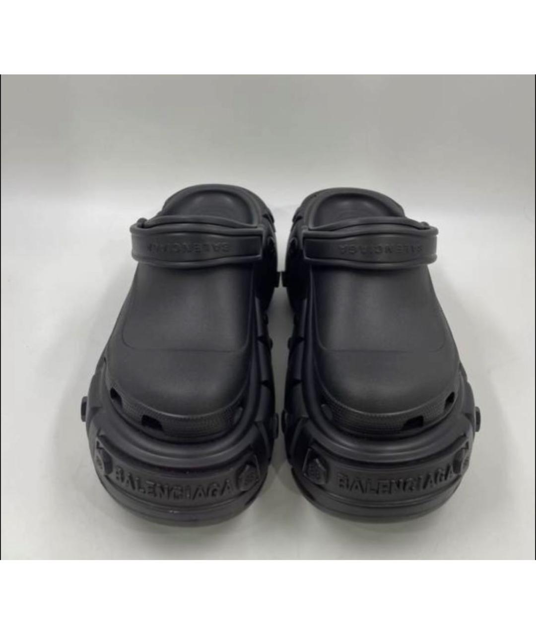 BALENCIAGA Черные резиновые высокие ботинки, фото 2