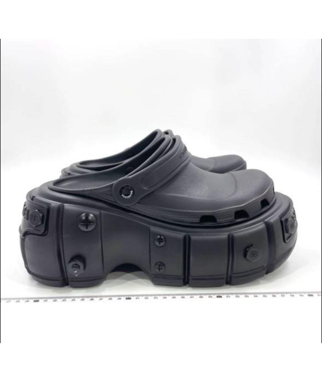 BALENCIAGA Черные резиновые высокие ботинки, фото 8