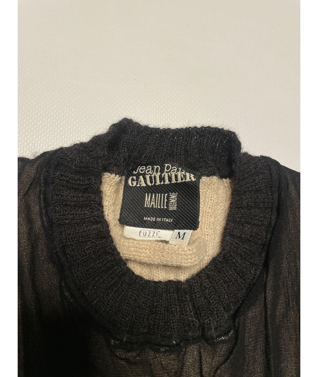 JEAN PAUL GAULTIER Черный шерстяной джемпер / свитер, фото 4