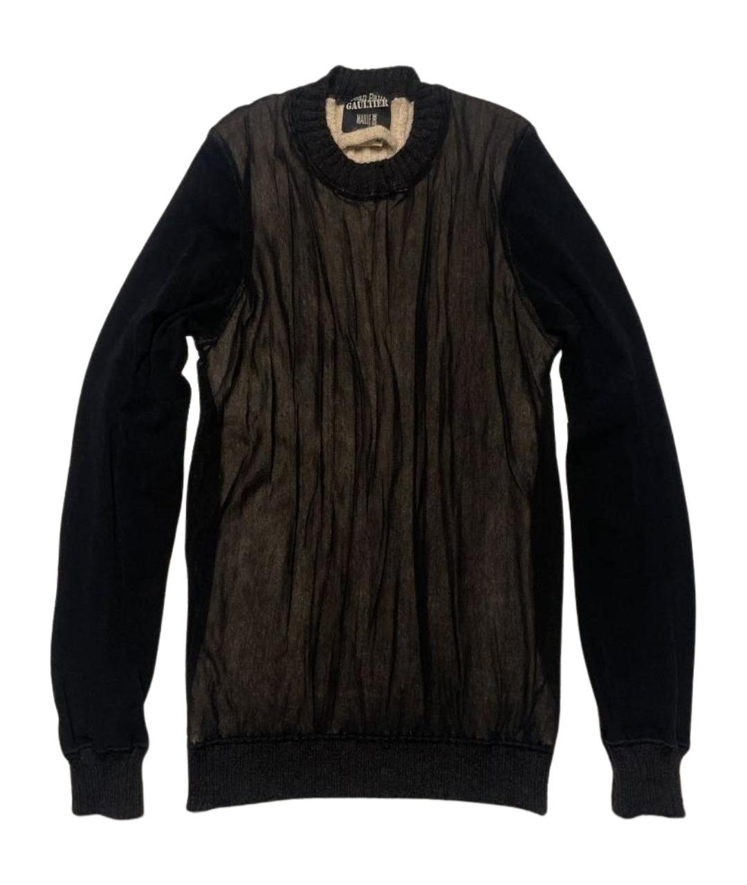 JEAN PAUL GAULTIER Черный шерстяной джемпер / свитер, фото 1