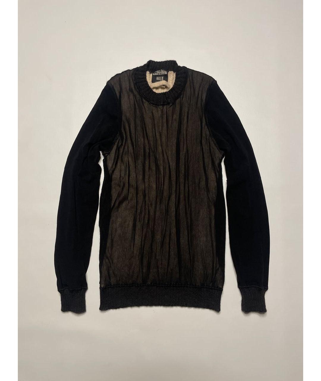 JEAN PAUL GAULTIER Черный шерстяной джемпер / свитер, фото 8