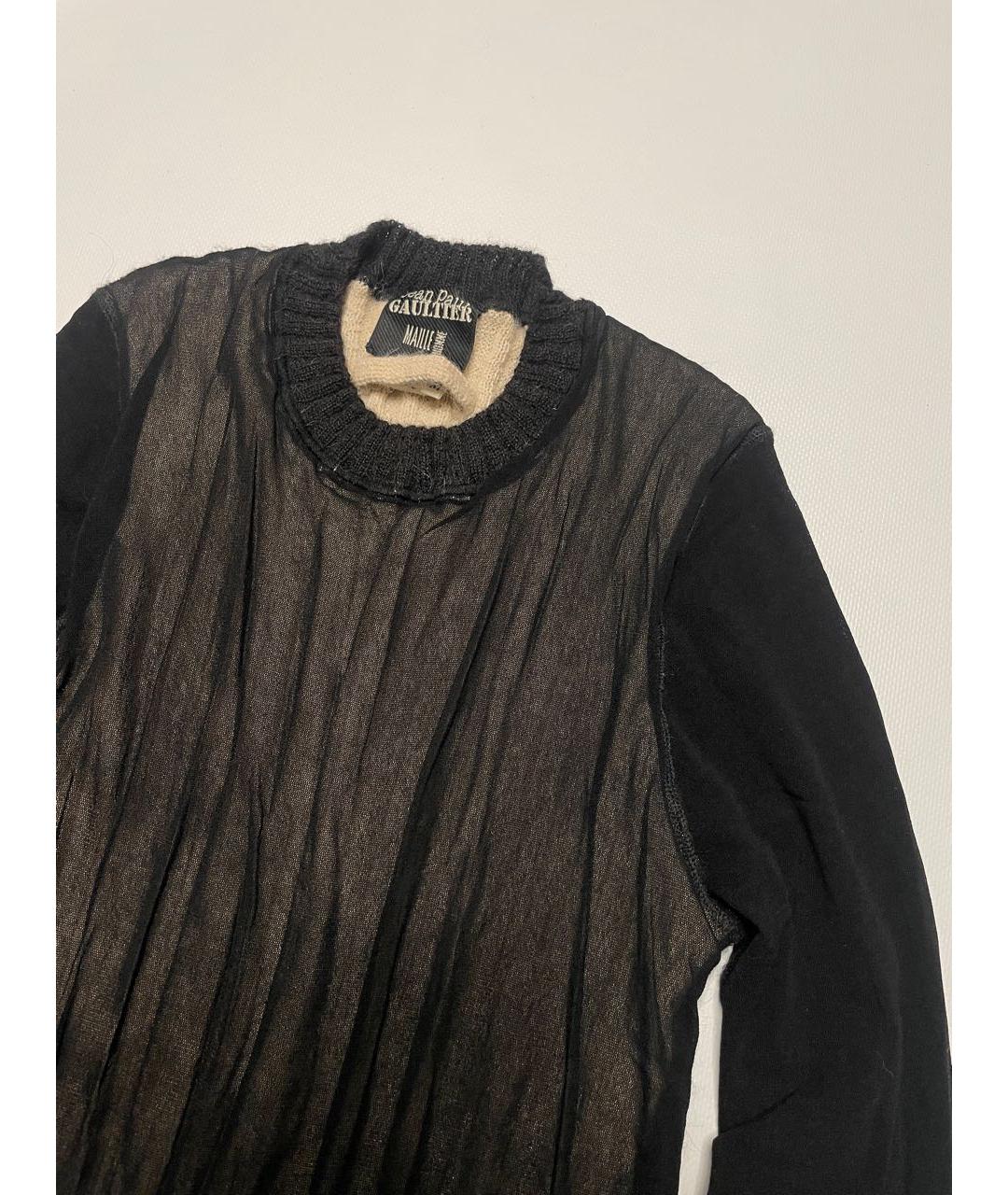 JEAN PAUL GAULTIER Черный шерстяной джемпер / свитер, фото 3