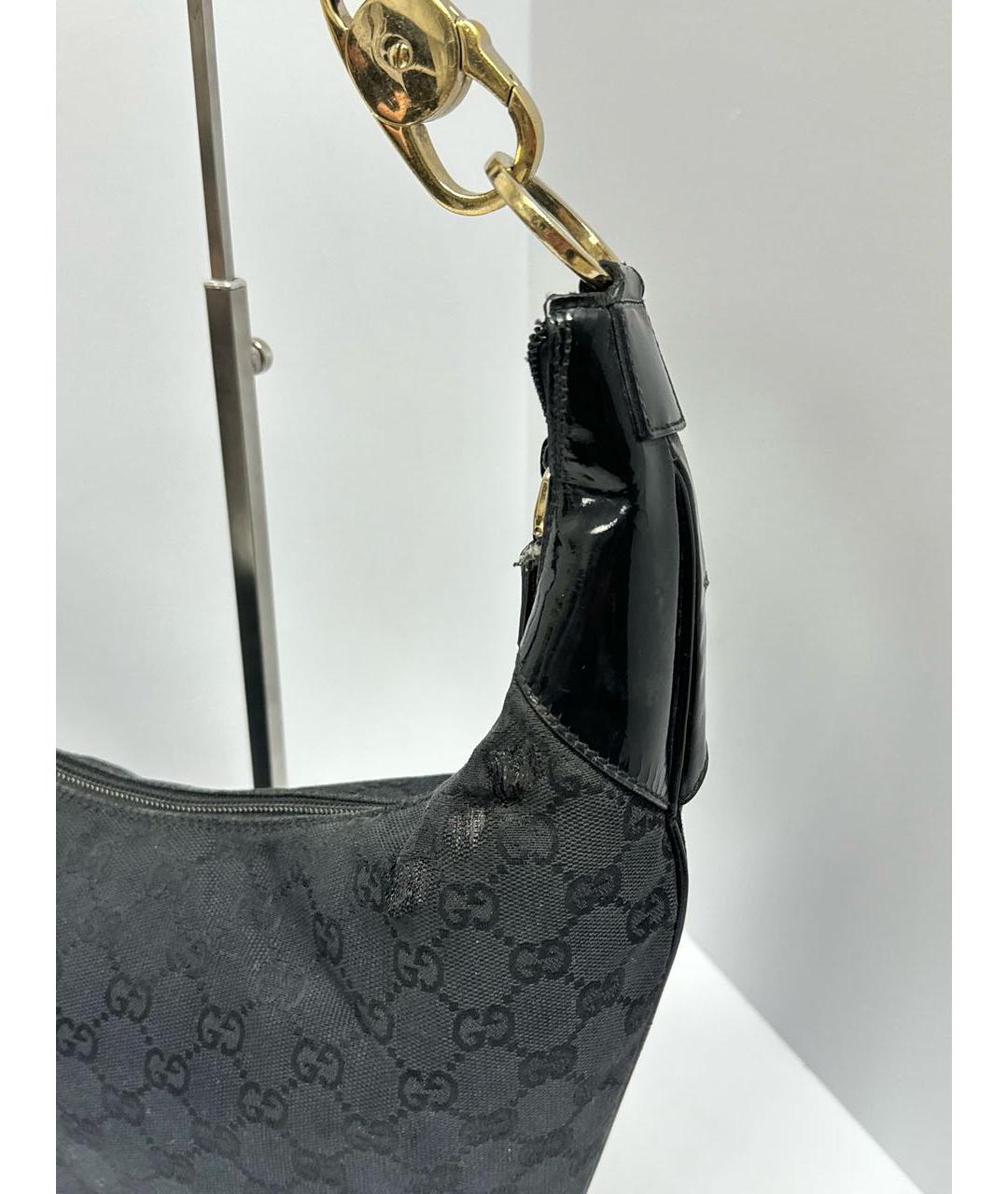 GUCCI Черная тканевая сумка через плечо, фото 4