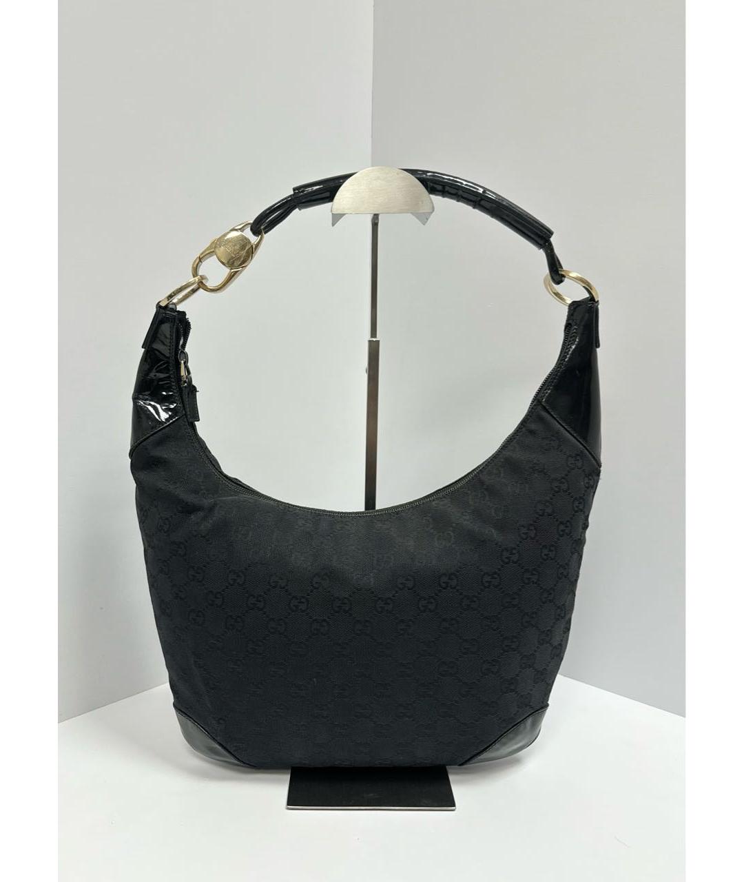 GUCCI Черная тканевая сумка через плечо, фото 5